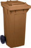 Beispielabbildung einer Biomülltonne mit 120 Liter Fassungsvermögen 