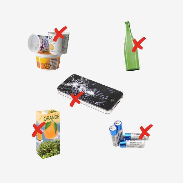 Dinge, die nicht in die Restmülltonne dürfen