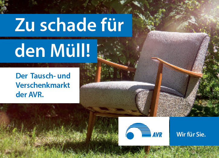 Flyer für den Tausch- und Verschenkmarkt der AVR