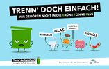 Auf der Infografik für die Grüne Tonne Plus wird zum Trennen von Müll aufgerufen