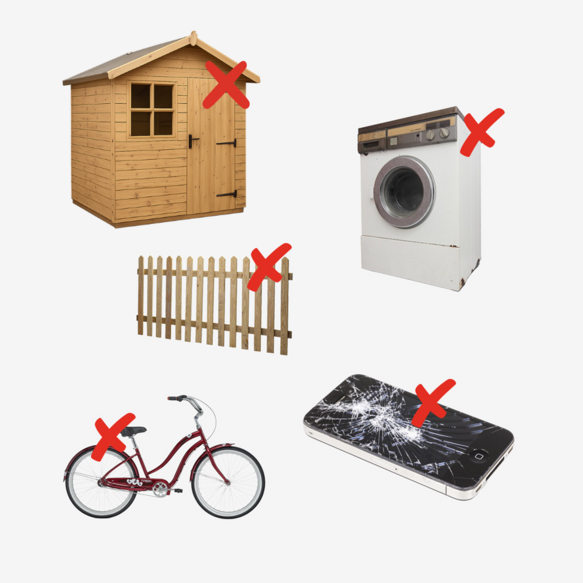 Dinge, die beim Sperrmüll nicht abgeholt werden