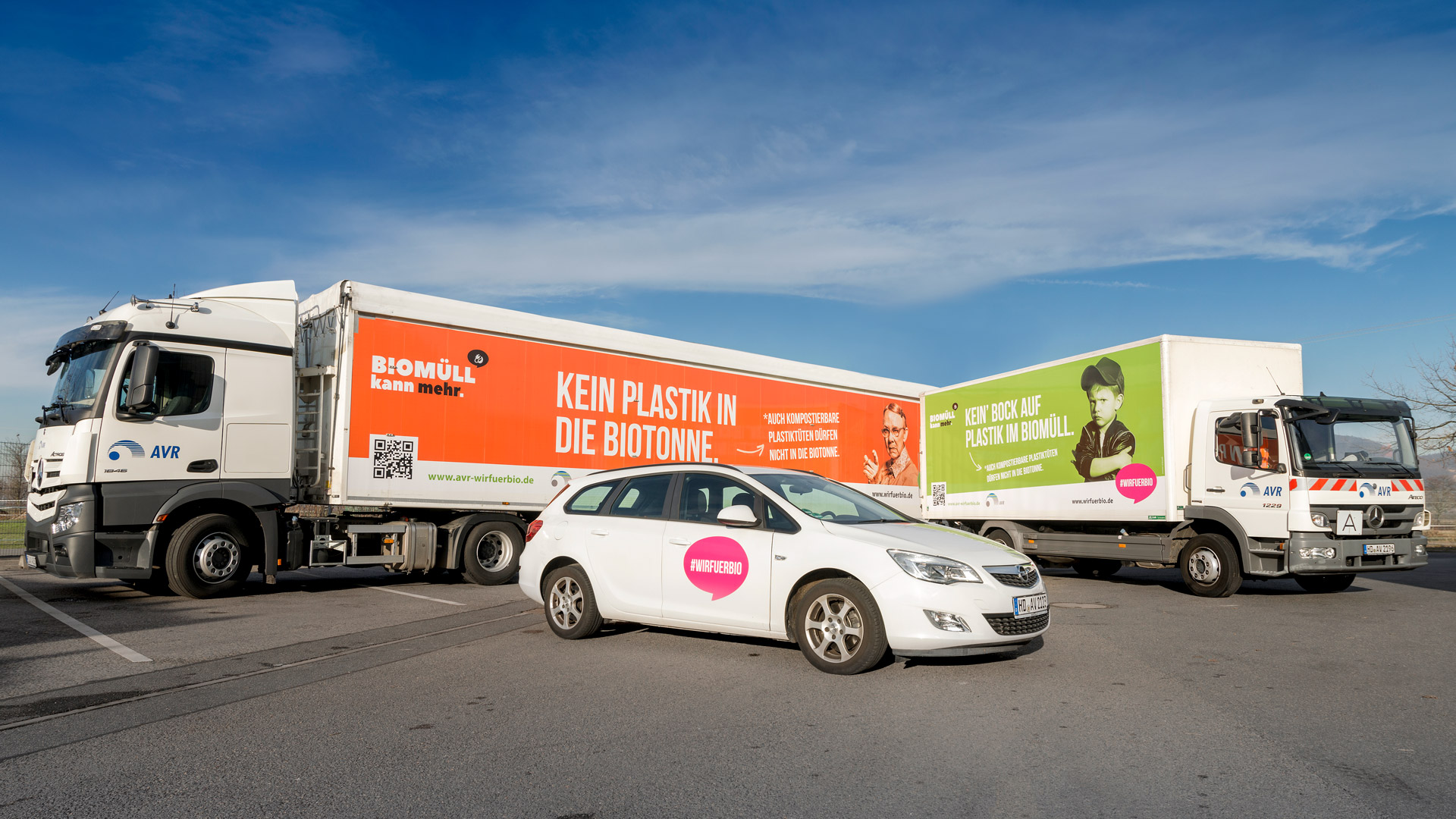 Unterschiedliche Fahrzeuge der AVR Kommunal