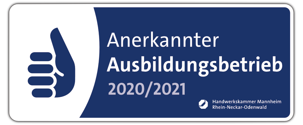 Logo der Handwerkskammer Mannheim, die einen Ausbildungsbetrieb anerkennt